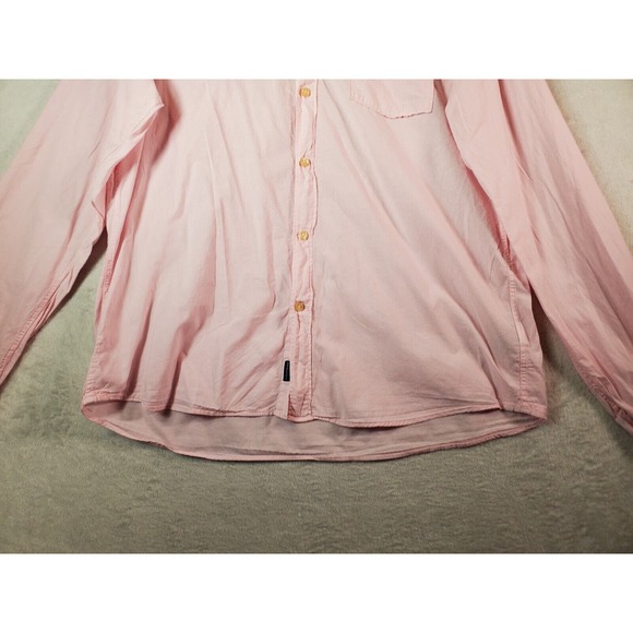 Façonnable Shirt Men 2XL Pink Cotton Long Sleeve Tailored Fit Collar Button Down - Picture 3 of 11
